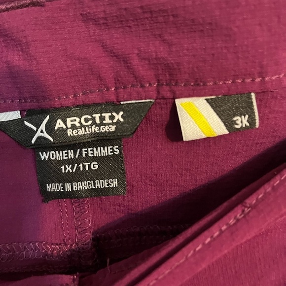 Arctix Womens Purple Convertible Zip Of Legs Active Wear Stretch Pants Size 1X - Picture 8 of 16